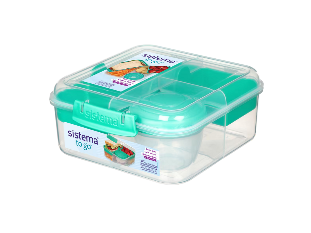 Buy Sistema® Bento Cube To Go 1.25L with Yogurt Pot | in Qatar Buy Sistema® Bento Cube To Go 1.25L with Yogurt Pot | in Qatar